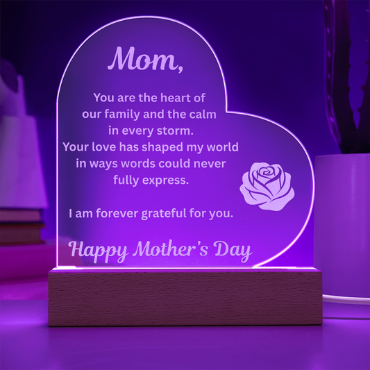 Forever in My Heart – Mother's Day Engraved Plaque